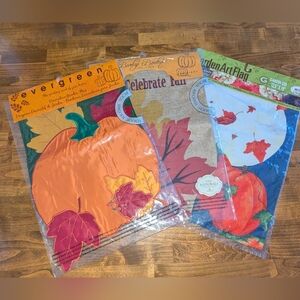 Fall Garden Flags Bundle of 3